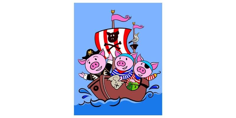 Three Little Pirate Pigs